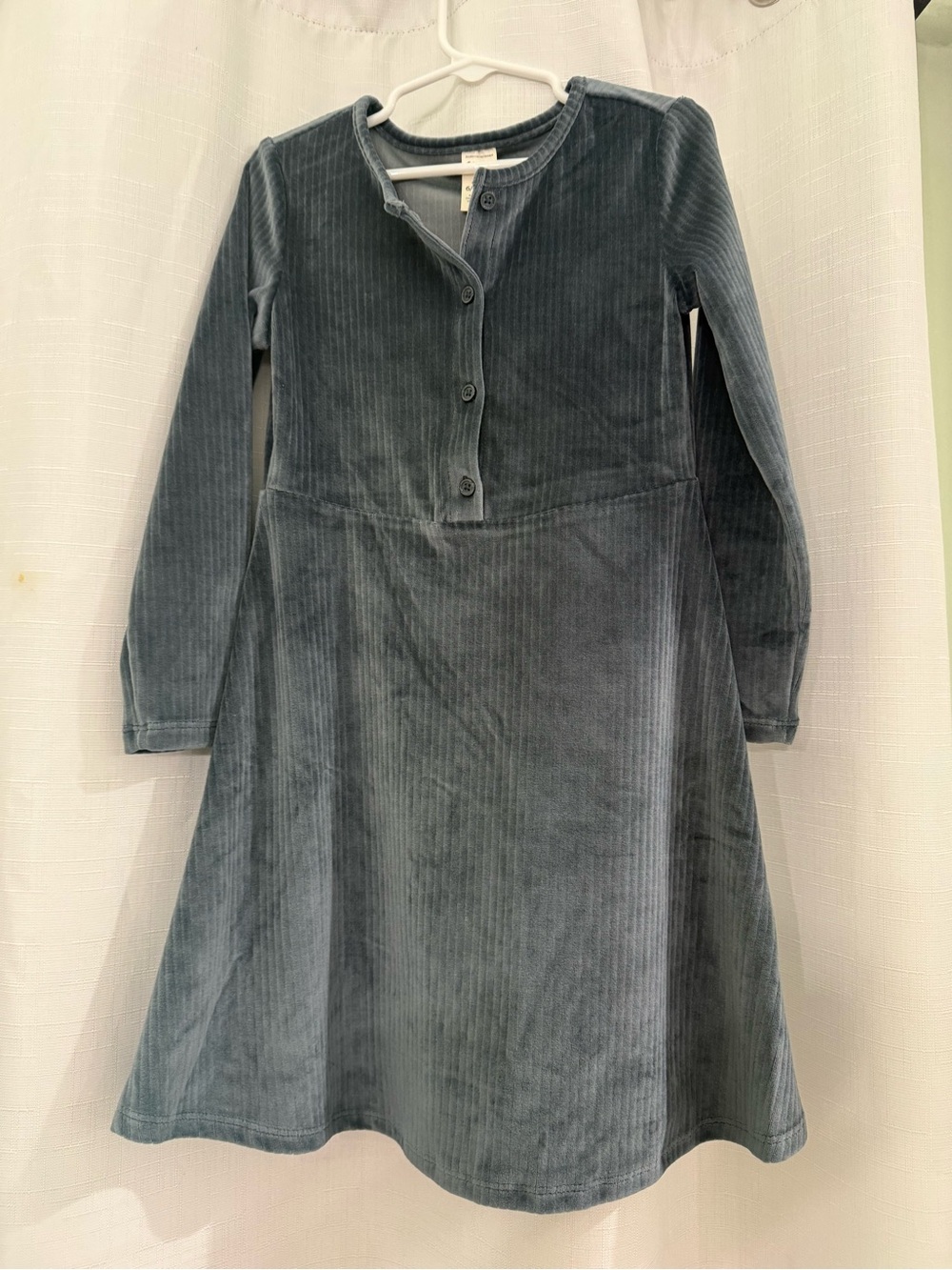OshKosh B'gosh Girls Long-Sleeve Dress in Slate Blue/grey